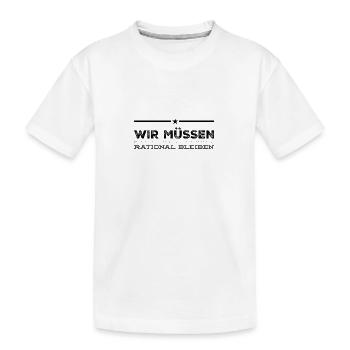 rational ist wunderbar - Kinder Premium Bio T-Shirt - Weiß - Vorne