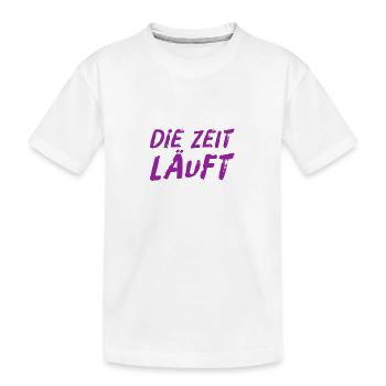 ich schau auf die Uhr - Kinder Premium Bio T-Shirt - Weiß - Vorne