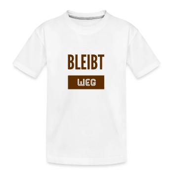 bitte halten sie Abstand - Kinder Premium Bio T-Shirt - Weiß - Vorne