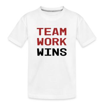 Teamwork - Kinder Premium Bio T-Shirt - Weiß - Vorne