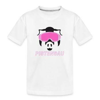 Après Ski Pistensau - Kinder Premium Bio T-Shirt - Weiß - Vorne