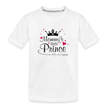 Mommy's prince - Kids' Premium Organic T-Shirt - white - Front