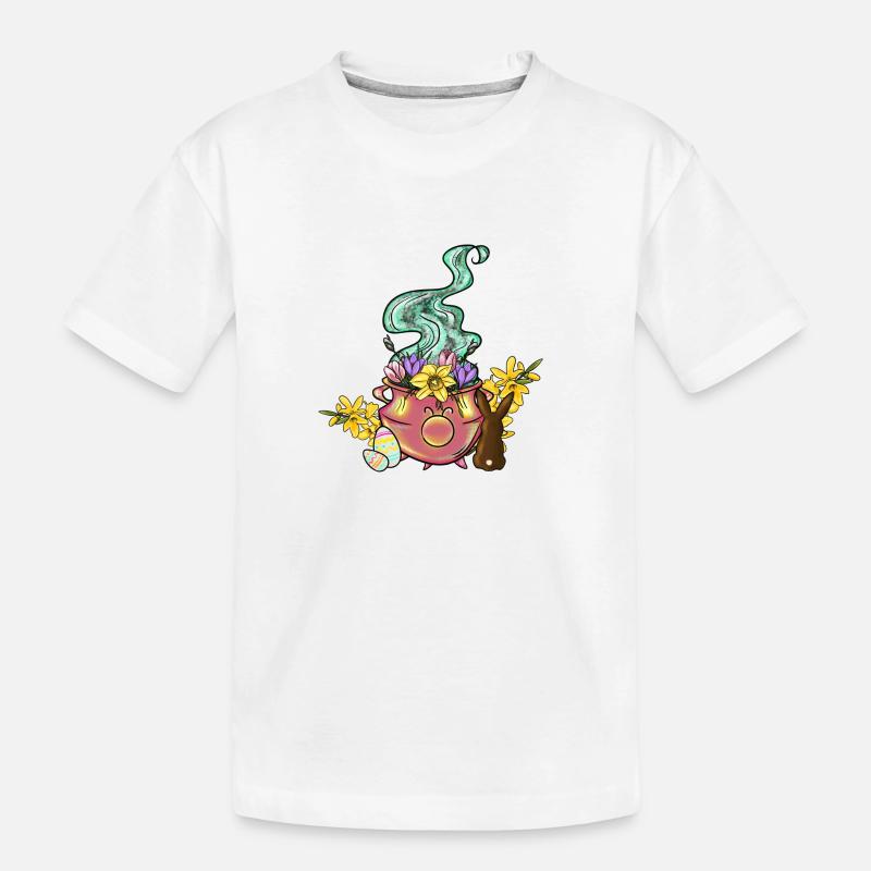 Chaudron d’Ostara - T-shirt bio Premium Enfant - blanc