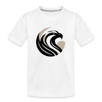 Tête d’aigle stylisée - T-shirt bio Premium Enfant - blanc - Devant