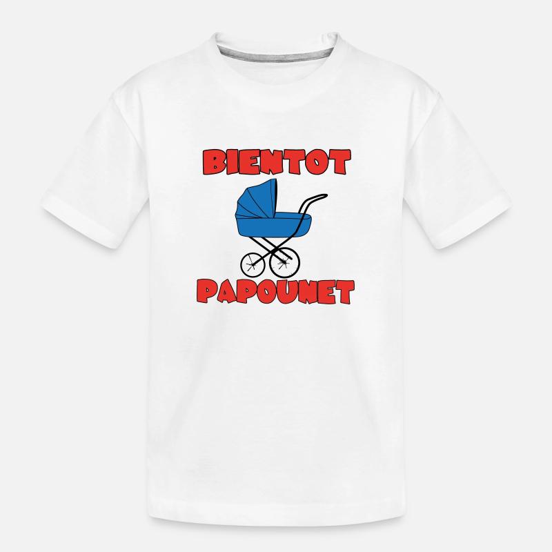 SOON DADDY - Kids' Premium Organic T-Shirt - white