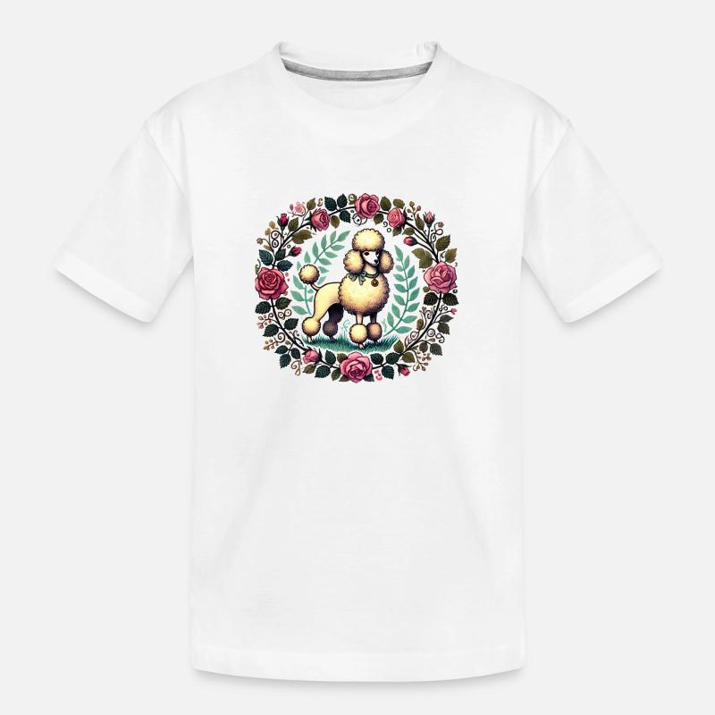 Pudel - Kinder Premium Bio T-Shirt - Weiß