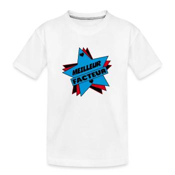 BESTER FAKTOR - Kinder Premium Bio T-Shirt - Weiß - Vorne