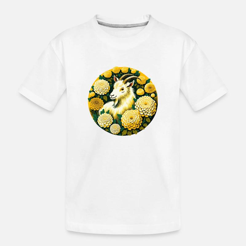 Süße Ziege - Kinder Premium Bio T-Shirt - Weiß