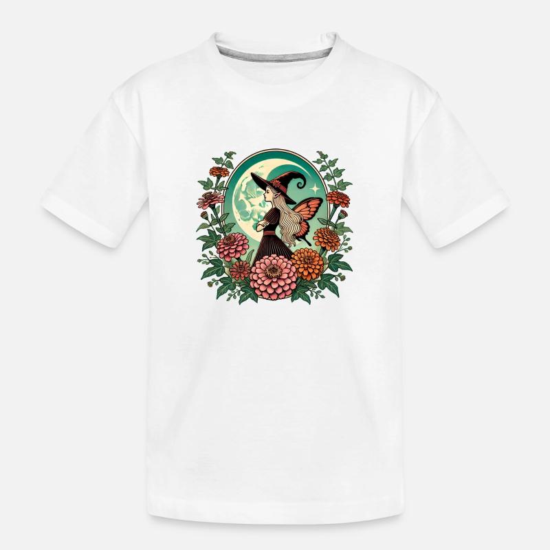 Fée Sorcière - T-shirt bio Premium Enfant - blanc