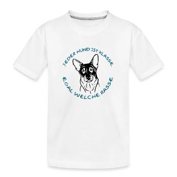Tous les chiens sont formidables - Berger allemand - T-shirt bio Premium Enfant - blanc - Devant