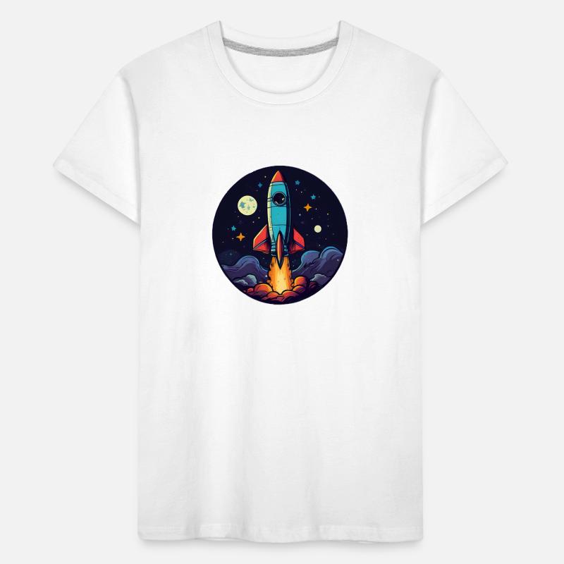 Fusée spatiale. Fusée dessin mignon. Logo de fusée T-shirt bio Premium Enfant