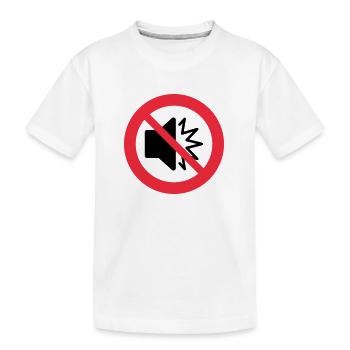 Transparent : Pas de bruits forts - silence - autisme - T-shirt bio Premium Enfant - blanc - Devant