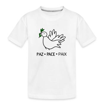 Peace - Kids' Premium Organic T-Shirt - white - Front