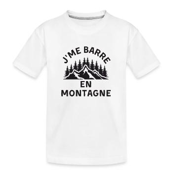 Montagne rando coucher de soleil - T-shirt bio Premium Enfant - blanc - Devant