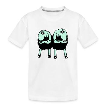 2 Sheep Crossed Arms Offended Friends Team - Kids' Premium Organic T-Shirt - white - Front