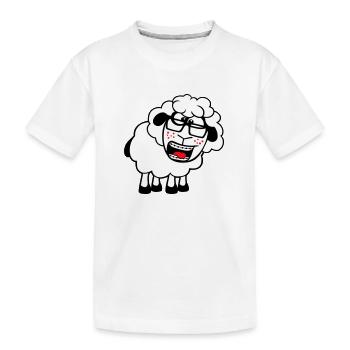 mouton nerd hornglasses fermoir lunettes geek smart - T-shirt bio Premium Enfant - blanc - Devant