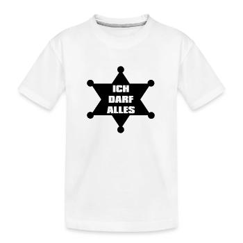 Sheriff - Kinder Premium Bio T-Shirt - Weiß - Vorne