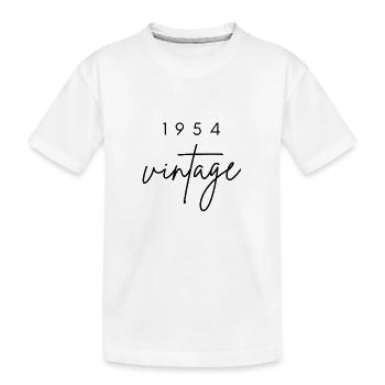 Jahrgang 1954 Geburtstag - Kinder Premium Bio T-Shirt - Weiß - Vorne