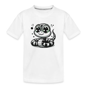 Serpent N&B - T-shirt bio Premium Enfant - blanc - Devant