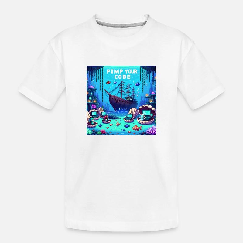 Underwater PimpYourCode - Kinder Premium Bio T-Shirt - Weiß