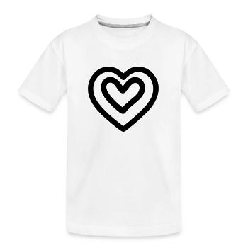 cœur - T-shirt bio Premium Enfant - blanc - Devant
