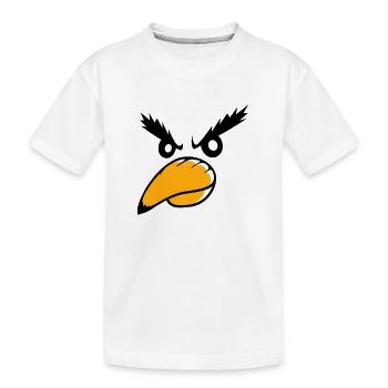 Corbeau oiseau Peeps Mal Cool Drôle Bande dessinée Humour Amusant - T-shirt bio Premium Enfant - blanc - Devant