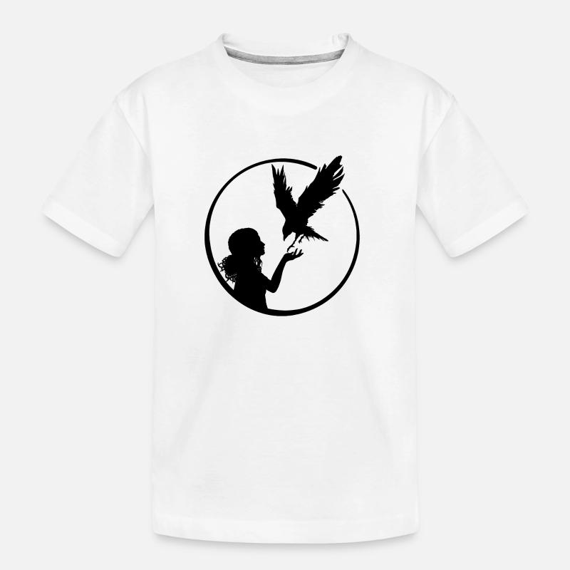 Maedchen Vogel - Kinder Premium Bio T-Shirt - Weiß