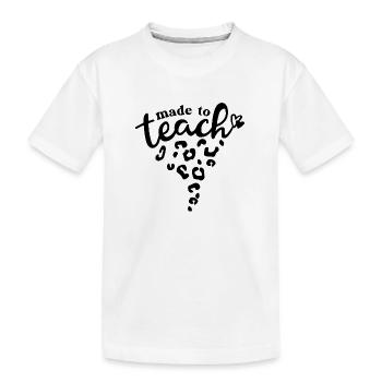 Fait pour enseigner l’inspiration de l’enseignant - T-shirt bio Premium Enfant - blanc - Devant