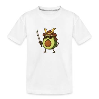 Avocado Samurai - Kids' Premium Organic T-Shirt - white - Front
