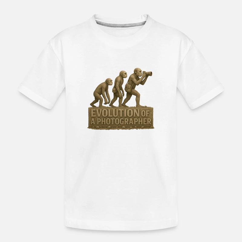 Évolution d’un photographe - T-shirt bio Premium Enfant - blanc
