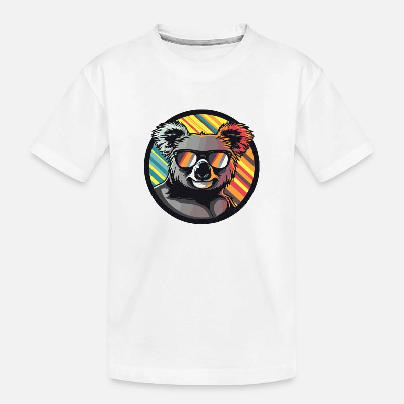 Koala Comic Cool - Kinder Premium Bio T-Shirt - Weiß