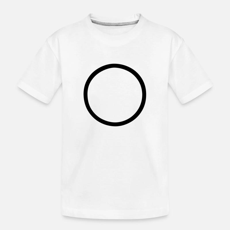 Runder Kreis 2 dick - Kinder Premium Bio T-Shirt - Weiß