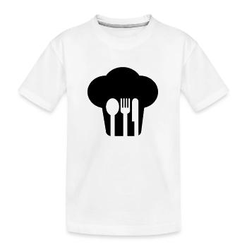 Toque und Besteck - Kinder Premium Bio T-Shirt - Weiß - Vorne