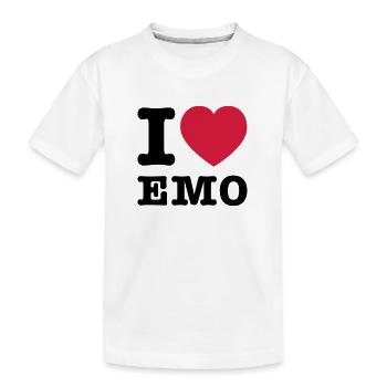I Love Emo 2 - Kids' Premium Organic T-Shirt - white - Front