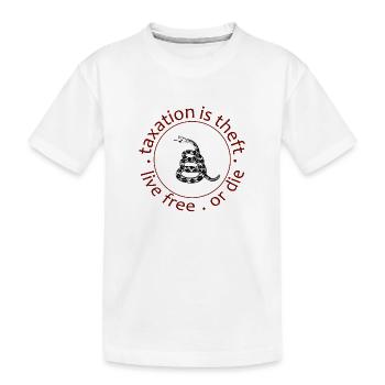 live free or die - Kinder Premium Bio T-Shirt - Weiß - Vorne