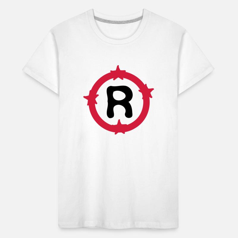 Letter R & Circle shapes pattern Kids' Premium Organic T-Shirt
