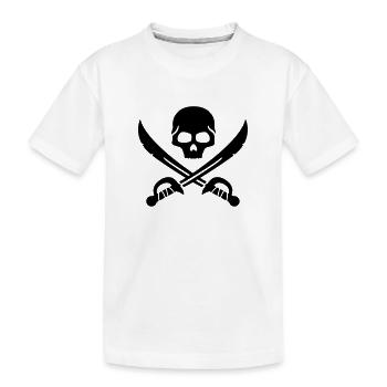 pirat__f1 - Kinder Premium Bio T-Shirt - Weiß - Vorne