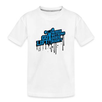 when nothing goes right go lift left graffiti trop - Kinder Premium Bio T-Shirt - Weiß - Vorne
