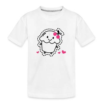 Muffin - Kinder Premium Bio T-Shirt - Weiß - Vorne