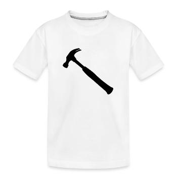 Hammer Claw RIPPING hammer Latthammer - Kinder Premium Bio T-Shirt - Weiß - Vorne
