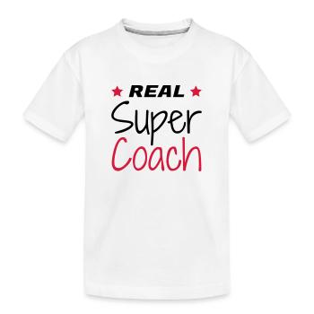Coach / Coaching / Trainer / Sport - Kinder Premium Bio T-Shirt - Weiß - Vorne