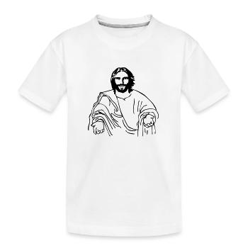 jesus - Kinder Premium Bio T-Shirt - Weiß - Vorne