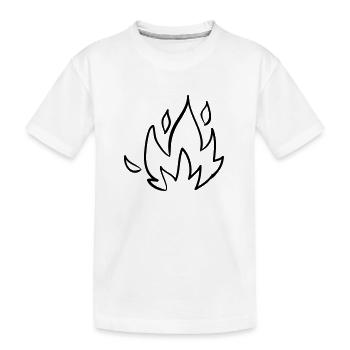Fire, Camping, Icons, Symbols, Nature, Wildlife - T-shirt bio Premium Enfant - blanc - Devant