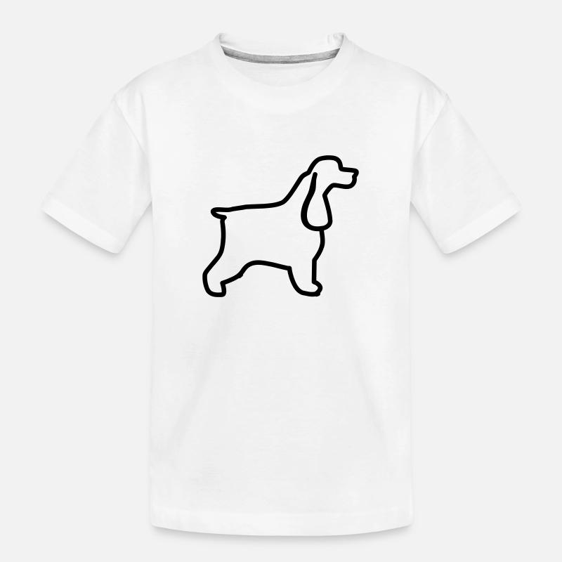 Plan cocker anglais - T-shirt bio Premium Enfant - blanc