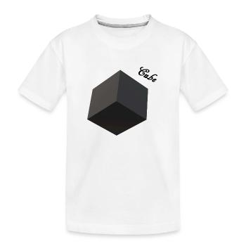 Cube 3D - Kinder Premium Bio T-Shirt - Weiß - Vorne