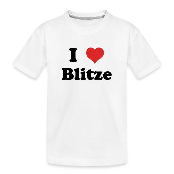 i love Blitze - Kinder Premium Bio T-Shirt - Weiß - Vorne