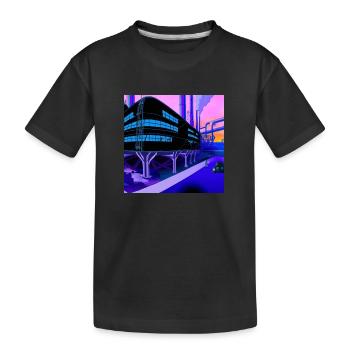 Wolfsburg-2 theme - Kids' Premium Organic T-Shirt - black - Front
