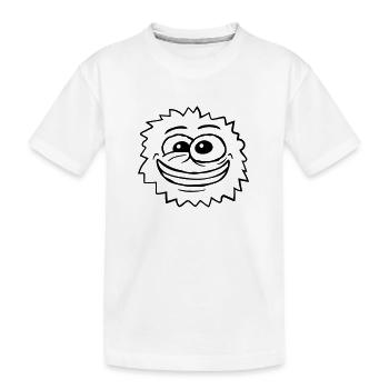 Shaggy monster crazy face - Kids' Premium Organic T-Shirt - white - Front