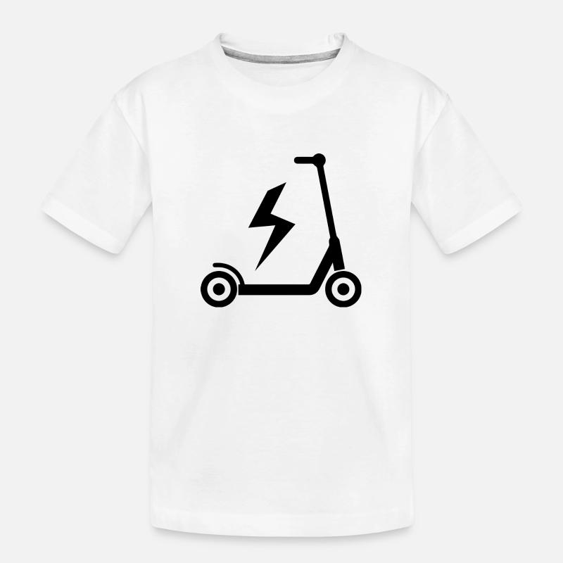 E-Scooter E-Roller Scooter - Kinder Premium Bio T-Shirt - Weiß