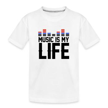La musique est ma vie - T-shirt bio Premium Enfant - blanc - Devant